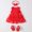Red, variant on Liyamei Baby Girls Spring Summer Print Ruffle Sleeveless Princess Dress Shoes Headbands 3PC Clothing Girls Summer Dresses 18-24 Months