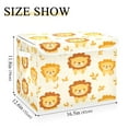 thumbnail image 3 of Storage Box With Lid 16.5x12.6x11.8In Foldable Stacked Household Storage Box Cute Little Yellow Lion, 3 of 7