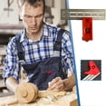 thumbnail image 1 of Multi Angle Carpentry Ruler | Horizontal Movable Protractor | Precision Engraved Measurement Tool | Ergonomic Grip | Woodworking Metal Construction | 1 Piece, 1 of 7
