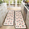 thumbnail image 4 of Cow and Heart Beige Pattern Anti Fatigue Kitchen Rugs Set Of 2, Non Slip Washable Decorative Floor Mats for Sink Laundry and Home Use, 17"x47", 4 of 5