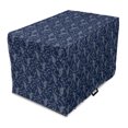 thumbnail image 1 of Paisley Dog Crate Cover, Vintage Style Pattern of Floral Leafy Motifs Oriental Elements, Easy to Use Pet Kennel Cover for Medium Large Dogs, 35" x 23" x 27", Dark Violet Blue and White, by Ambesonne, 1 of 6
