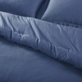 thumbnail image 4 of Brielle Pierce Solid 100% Cotton Soft Waffle Textured Comforter Set, Navy, Full/Queen, 4 of 4