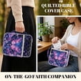 thumbnail image 2 of FOR U DESIGNS Butterfly Rose Daisy Print Bible Cover Case Quilted Bible Carrier Tote Bag Lightweight Protective Church Organizer Holder Bag Christian Bible Accessories Gifts, 2 of 7