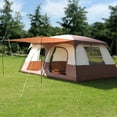 thumbnail image 2 of Travel Camping Tent with 2 Rooms Large Family Cabin Tent Breathable and Rainproof for Outdoor Camping Hiking Backpacking Beach, 2 of 7