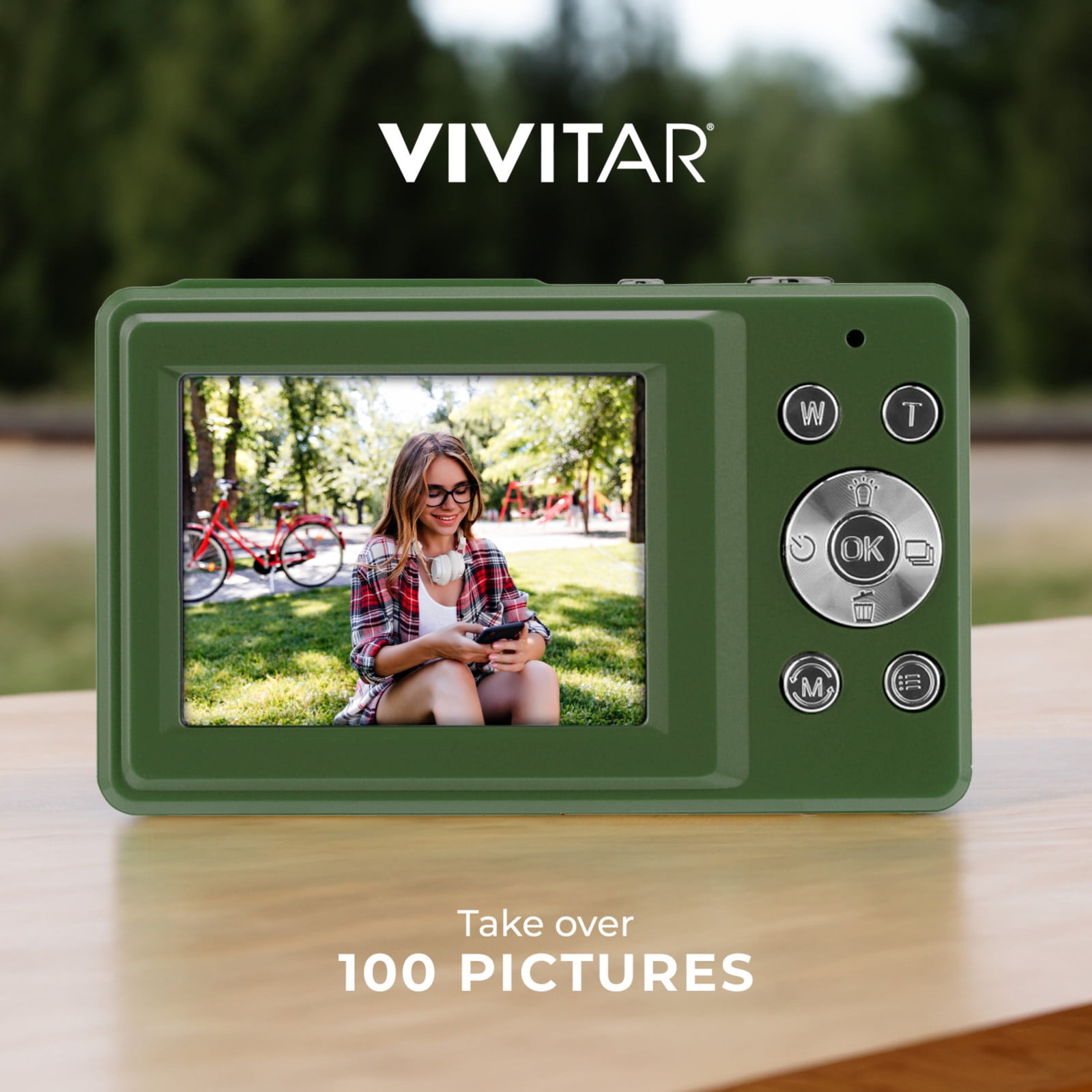 Vivitar Popsnap Compact Digital Camera, Green, 16X Zoom, 1080p, Built-in Flash, Micro SD, Slim Lightweight Pocket Design