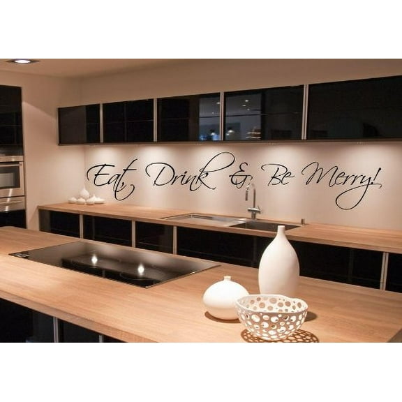 EAT DRINK AND BE MERRY ~ WALL DECAL, HOME DECOR 13" X 33"