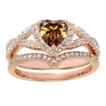 thumbnail image 2 of LaRaso Co His Her Wedding Ring Set 3 Piece TRIO Rose Gold EP Couples Bands 5 9, 2 of 6
