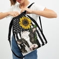 thumbnail image 3 of Xoenoiee American Flag Print Drawstring Backpack Bag with Zipper Pocket for Women Men, Cow Sunflower Lightweight Portable Beach Bag Sackpack for Swimming Gym Travel Yoga Storage Bag, 3 of 8