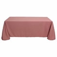 thumbnail image 3 of BalsaCircle 90" x 132" Polyester Rectangular Tablecloth Cinnamon Rose, 3 of 8