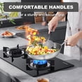 thumbnail image 3 of Sartén de acero inoxidable de tres capas de 12 pulgadas compatible con todas las cocinas hasta 700 °F lista para inducción apta para lavaplatos y horn, 3 of 7