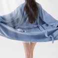 thumbnail image 3 of Women Fleece Bathrobe Soft Fuzzy Winter Warm Bathrobe Absorbency Loungewear Fall Winter Thick Loungewear Gown Blue One Size, 3 of 9