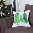thumbnail image 1 of HomeRoots 399354 Snowy Christmas Trees Printed Throw Pillow, Multi Color, 1 of 1