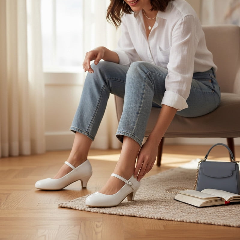 Women’s Classic Mary Jane Low heel Pumps