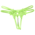 thumbnail image 1 of Aayomet Culottes pour Femmes String en Dentelle Taille Basse Invisible Nœud Dos Réglable sous-Vêtements pour Dames (Vert, Taille Unique), 1 of 4