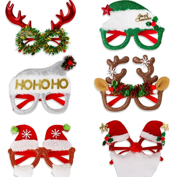 Yoyauz Christmas Glasses Frames Christmas Party Decorations Christmas Party Gifts Glasses Clothing Glasses Accessories Fun Glasses Suitable For Kids Adult Holiday Gift Supplies Photo Props