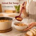 thumbnail image 5 of ABCISI Rice Paddle Spoon Set, Nonstick PPS Rice Scooper, Soup Ladle and Porridge Spoon for Rice, Soup, Potatoes and Everyday Cooking, Red 3 Pcs, 5 of 6