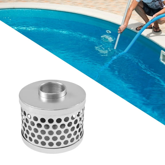 Galvanized Steel Round Hole Suction Strainer Filter for Garden Hose Rustproof Strainer Coupling Water Suction Filter for Water Treatment