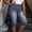 Gray, variant on Plus Size Capris for Women Stretchy Skinny Capris High Waisted Cropped Pants with Pockets
