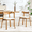 Walnut+White, variant on JUFU Dining Chairs Set of 2, Solid Wood Upholstered Dining Chairs with Curved Backrest and PU Leather Seat, Modern Kitchen & Dining Room Chairs