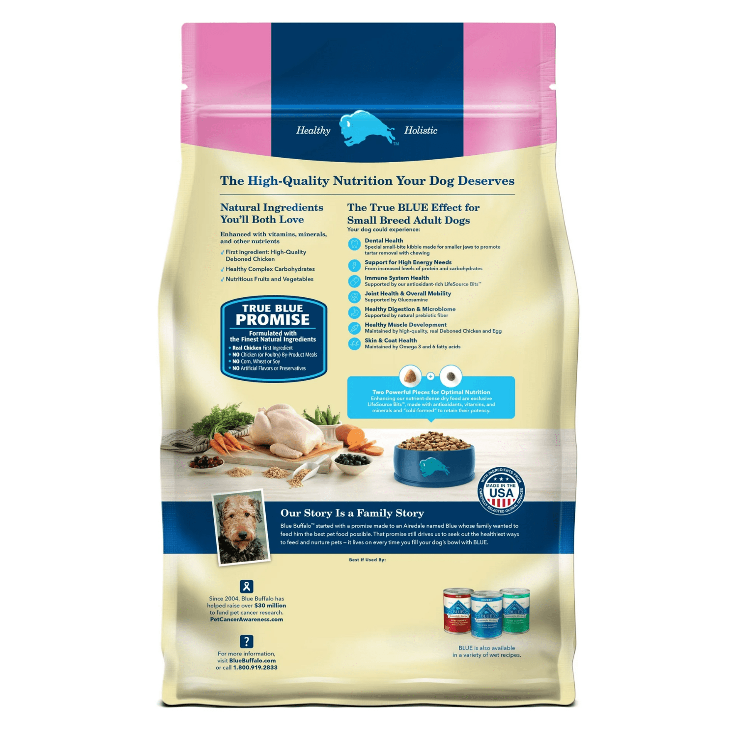 BLUE Life Protection Formula recette poulet et riz brun pour chiens adultes de race de petite taille