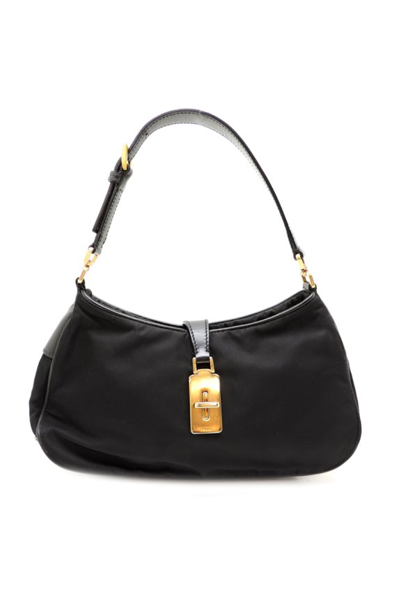 Pre-Owned Prada Tessuto Women's Shoulder Bag, Nylon, NERO (Black)