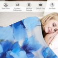 thumbnail image 3 of Creowell Flowers Print Throw Blanket Flannel Hand/Machine Wash Bed All Seasons Lightweight Soft Blanket 60x80in, 3 of 6