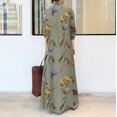 thumbnail image 4 of IDALL Robe Maxi à Imprimé Floral pour Femmes Automne 2024 Robes d'Invité de Mariage Manches Longues Enveloppantes Col en V Volants Ceinturées Ligne A Fluide Décontractée Taille Nouée Boho Robes en Chiffon Blouse Z3-Vert m, 4 of 6