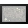 thumbnail image 2 of Mullan, Michael 14x11 Black Modern Framed Museum Art Print Titled - Hand Lettered USA Map Gray, 2 of 5
