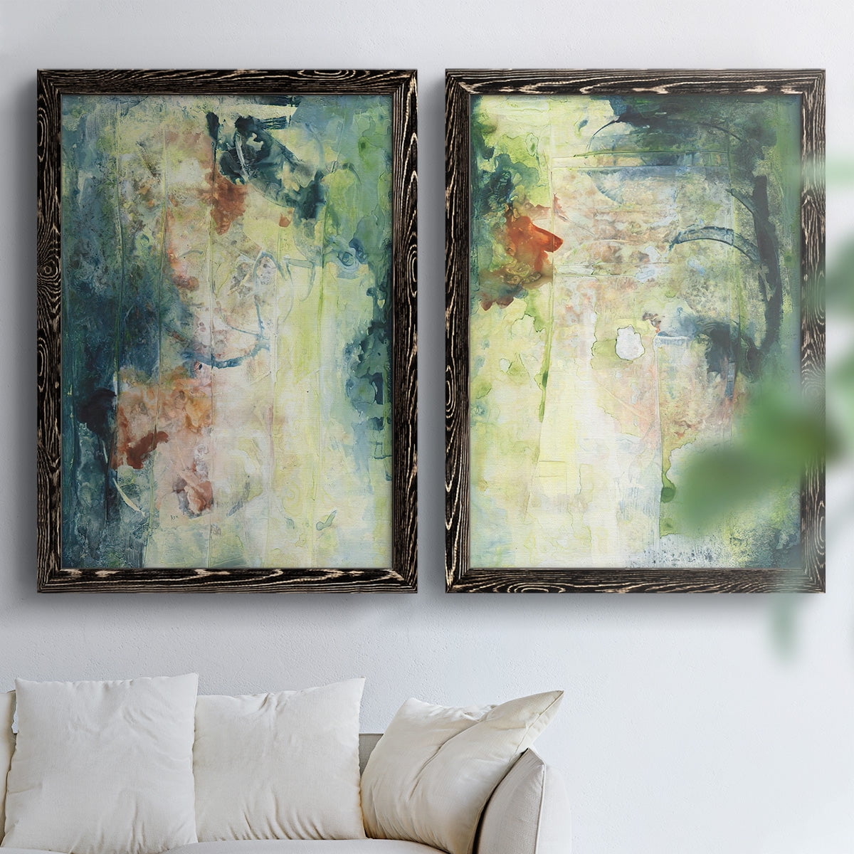 Nature's Elements I - Premium Framed Canvas 2 Piece Set - Ready to Hang