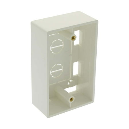 

Surface mount box single gang white includes mounting screws and double sided adhesive pad