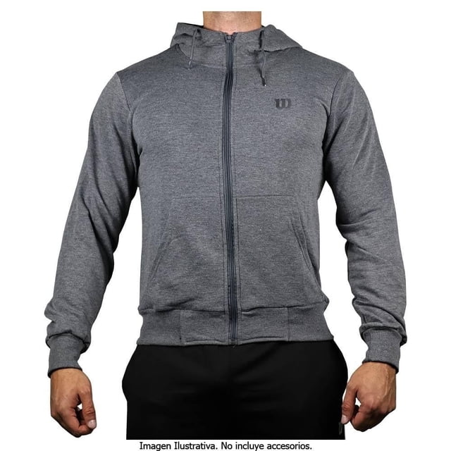 Sudadera Wilson Talla CH con Cierre y Bolsas Laterales de French Terry Gris Oxford