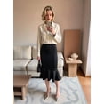 thumbnail image 4 of Women'S High Waist Party Work Bodycon Mermaid Pencil Midi Skirt Black S, 4 of 9