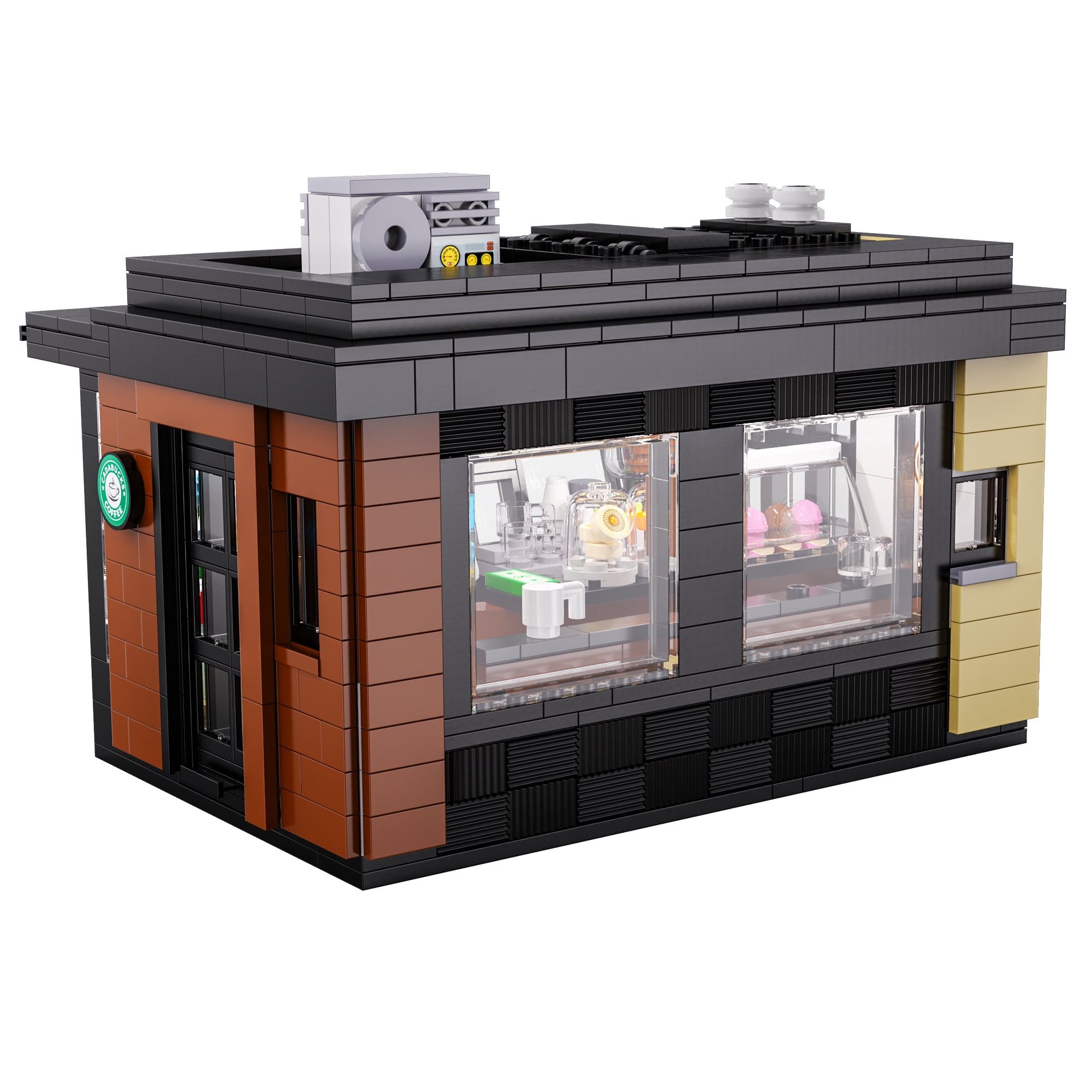 CaDA® Landscape series Coffee House Model Building Block Toy C66005W Building Kit for Kids (768 Pieces)