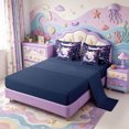 thumbnail image 3 of Manfei Funny Axolotl 7-Piece Twin Bedding,Kawaii Ocean Animal Bedding Comforter Set,Navy Blue Reversible, 3 of 7