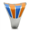 thumbnail image 4 of Luxe Jewelry Designs Women's Stainless Steel Tapered Ring with Orange and Blue Epoxy - Size 6 (Pack, 4 of 4