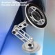 thumbnail image 4 of Soporte para teléfono de coche - soporte magnético giratorio a 1080° con diseño plegable • 8 imanes fuertes para fijación segura del teléfono • Universal para todos los teléfonos • Gris/Dorado/Plata, 4 of 6