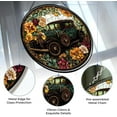 thumbnail image 2 of Retro Floral Car Stained Glass Window Hanging Suncatcher, Suncatcher Stained Glass Christmas Halloween, 2 of 5