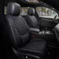 thumbnail image 1 of Car Seat Covers Full Set Faux Nappa Leather Seat Covers for Cars Breathable Front Seats with Lumbar Support and Rear Fit for Automotive Sedans SUVs Pickups, 1 of 8