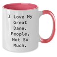 thumbnail image 2 of Amangny Great Dane Dog Lover's Funny Gift Two Tone Coffee Mug, Gifts from Family to Graduation, Funny I Love My Great Dane. People, Not So Much. Mugs for Men and Women, 2 of 5