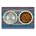 thumbnail image 1 of Tribal Pet Mat for Food and Water, Vector Vintage Style with Boho Stripes and Shape Image Print, Non-Slip Rubber Mat for Dogs and Cats, 18" X 12", by Ambesonne, 1 of 2