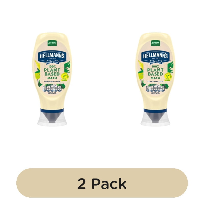 Hellmann's Plant Based Mayonnaise 430g, British Import (Pack of 2)