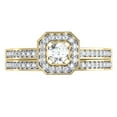 thumbnail image 3 of Dazzlingrock Collection 0.55 Carat (ctw) 14K Round Diamond Ladies Halo Engagement Bridal Ring Set 1/2 CT, Yellow Gold, Size 6.5, 3 of 4