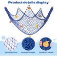 thumbnail image 3 of eZAKKA Decorative Fish Net, 79 x 59inch Mediterranean Style Nautical Decorative Fishing Net Wall Hangings Decoration with Sea Shells (Blue, 79 x 59 inch), 3 of 8