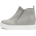 thumbnail image 1 of Soda Taylor Nubuck Hight Top Slip On Fashion Sneakers Light Grey (10, Light Grey), 1 of 6