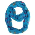 thumbnail image 2 of Peach Couture Stunning Colorful Lightweight Vintage Owl Print Infinity Loop Scarf, 2 of 8