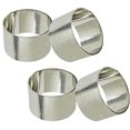 thumbnail image 1 of SKAVIJ Napkin Rings Set of 4 for Dinner Parties, Dining Table Decoration Handmade Napkin Holder (Silver), 1 of 5