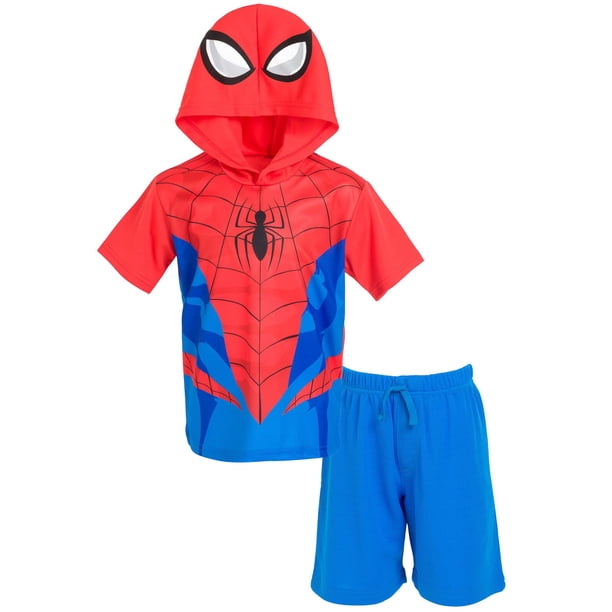Conjunto de atuendos Marvel Spider-Man 3T para niños pequeños con capucha