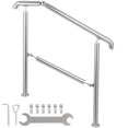 thumbnail image 1 of 3 Step Railing Stainless Steel Transitional Handrail for 1-3 Steps Adjustable Stair Rail Indoor/Outdoor 220lb Capacity with Installation Kit Porch-Friendly DIY, 1 of 6