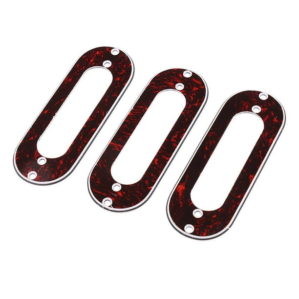 Marco de Anillo de montaje de pastilla de bobina simple perfke 3x para guitarra eléctrica rojo