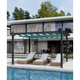 thumbnail image 6 of Outdoor Aluminum Pergola with Retractable Canopy, Reinforced 4-Sided Base, Waterproof & UV-Resistant Adjustable Roof, Modern Design for Patio, Deck, Backyard, and Garden, 6 of 9